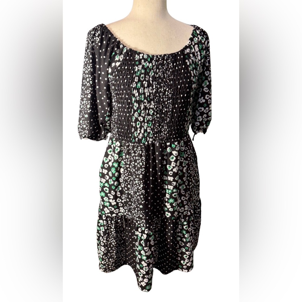 Cato Flowing Floral Design Dress w/Pockets